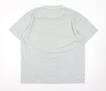 John Rocha Men's Grey Short Sleeve Crew Neck T-Shirt Size L
