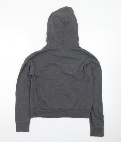 Hollister Women Grey XS Pullover Hoodie with Graphic Print
