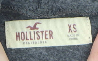 Hollister Women Grey XS Pullover Hoodie with Graphic Print