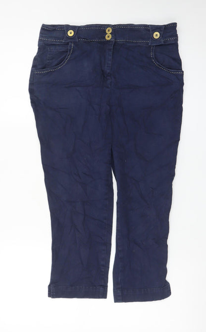 Marks and Spencer Per Una Women's Blue Cropped Jeans Size 10