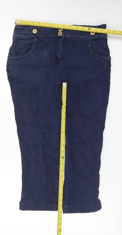 Marks and Spencer Per Una Women's Blue Cropped Jeans Size 10
