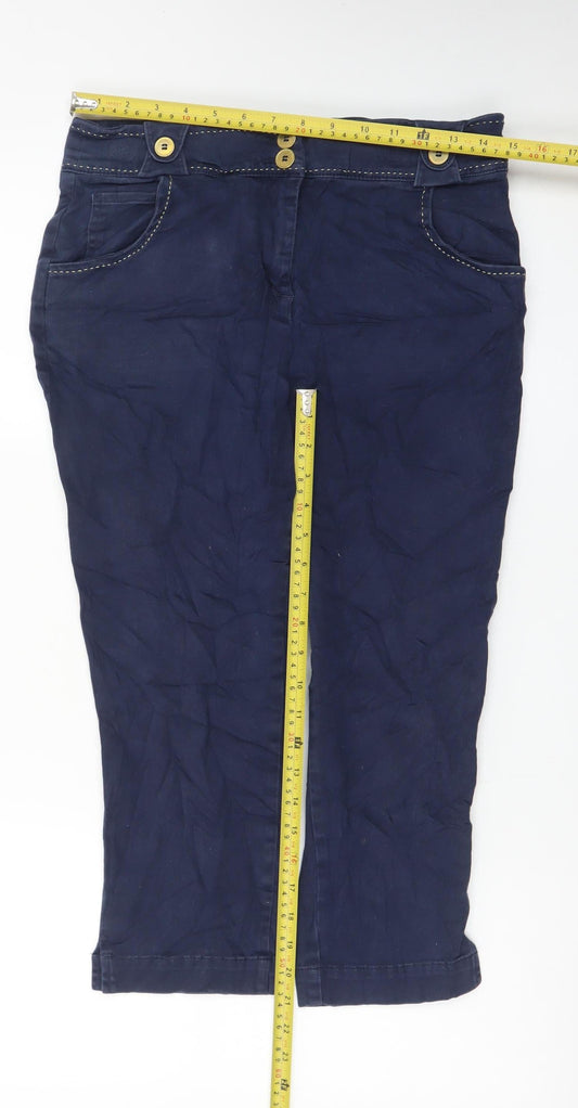 Marks and Spencer Per Una Women's Blue Cropped Jeans Size 10