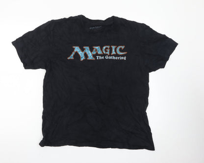Magic The Gathering Mens Black Large Cotton Graphic T-Shirt
