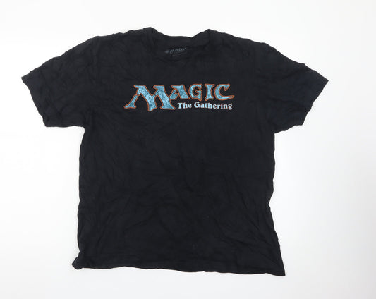 Magic The Gathering Mens Black Large Cotton Graphic T-Shirt