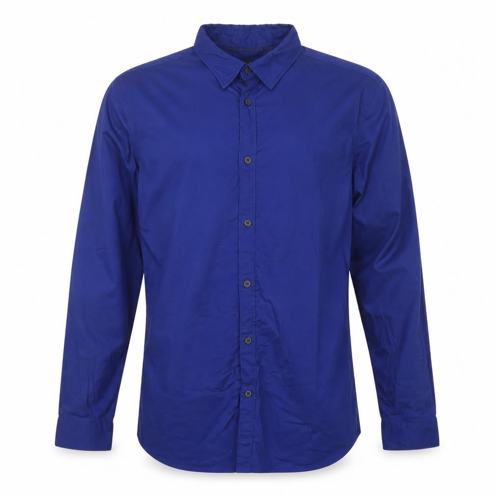 Marks and Spencer Men's Blue Slim Fit Stretch Dress Shirt M