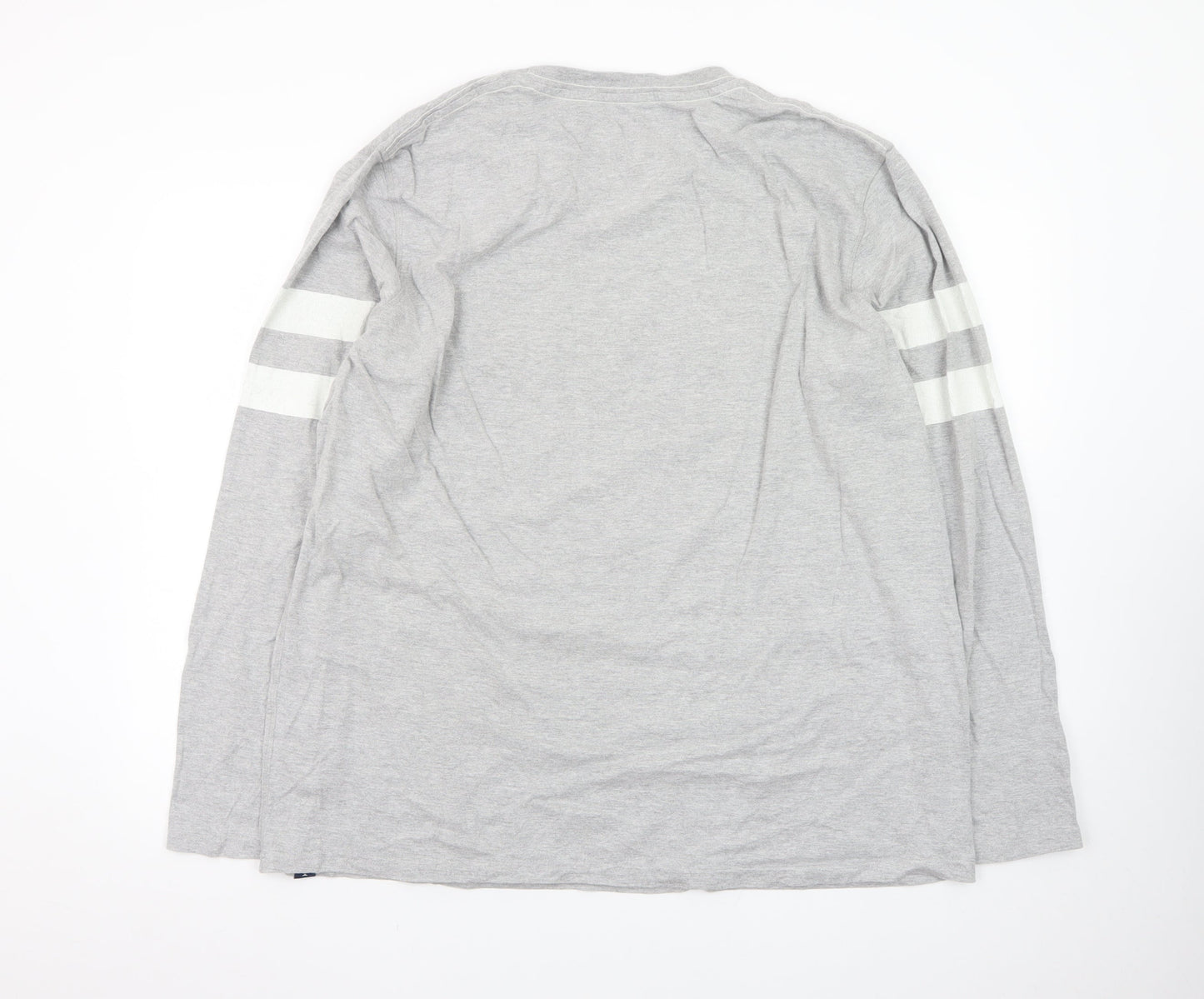 Weird Fish Men's Grey Long Sleeve Graphic T-Shirt 2XL Classic Fit
