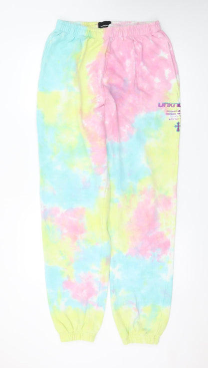 Unknown Women’s Multicoloured Tie-Dye Joggers Size M Elastic Waist