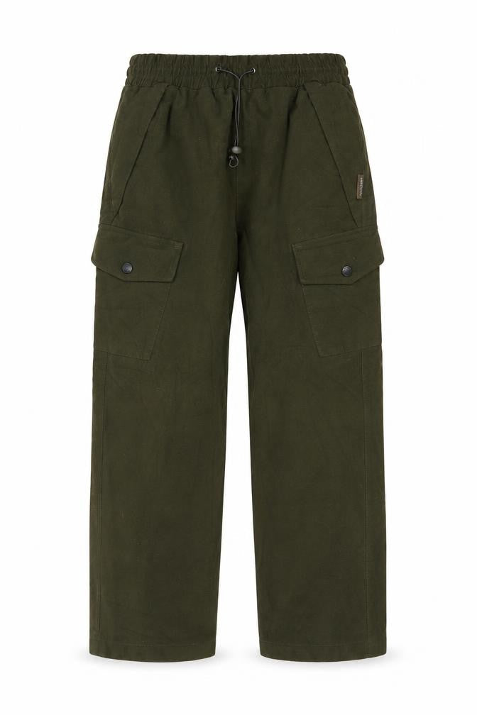 Jack Pyke Boys Green Cargo Trousers XL Elastic Waist Outdoor Pants