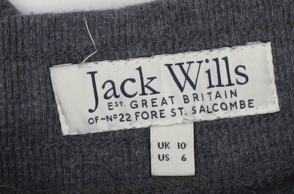 Jack Wills Women's Grey Jogger Trousers Size 10 Cotton Blend