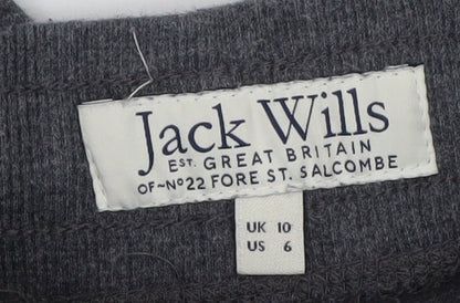 Jack Wills Women's Grey Jogger Trousers Size 10 Cotton Blend