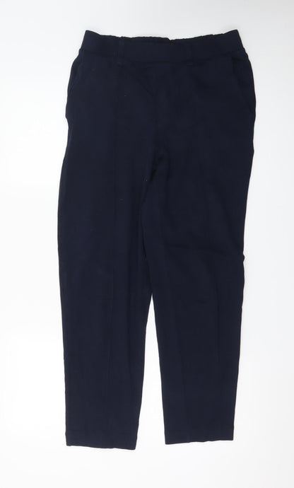 Lands' End Men's Blue Chino Trousers M Regular Fit Straight Leg