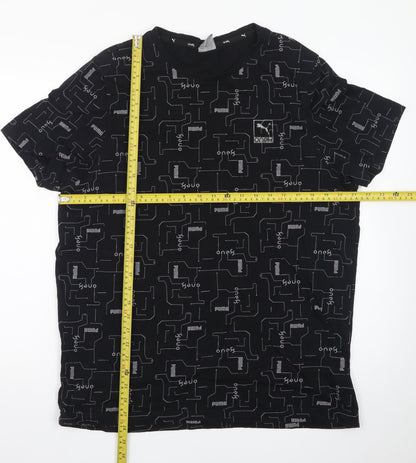 Puma Men's Black XL Graphic Print Crew Neck Short Sleeve T-Shirt