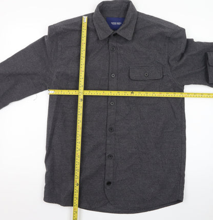 Native North Men's Grey Wool Shirt Jacket Size M Casual Flannel Style