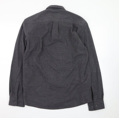Native North Men's Grey Wool Shirt Jacket Size M Casual Flannel Style