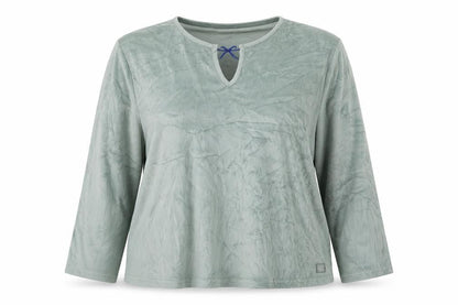Bath & Body Works Women Green Velour Long Sleeve Nightshirt UK 20