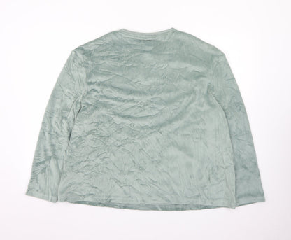 Bath & Body Works Women Green Velour Long Sleeve Nightshirt UK 20