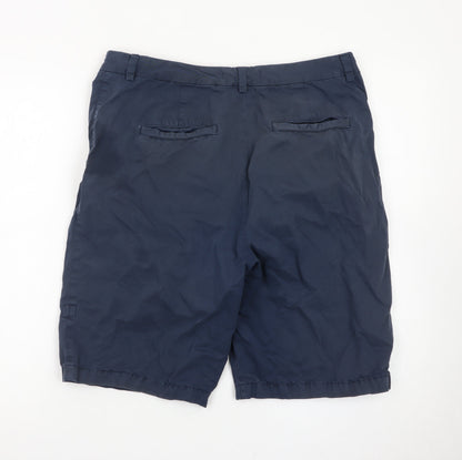 Marks and Spencer Women Blue Size 12 Chino Shorts