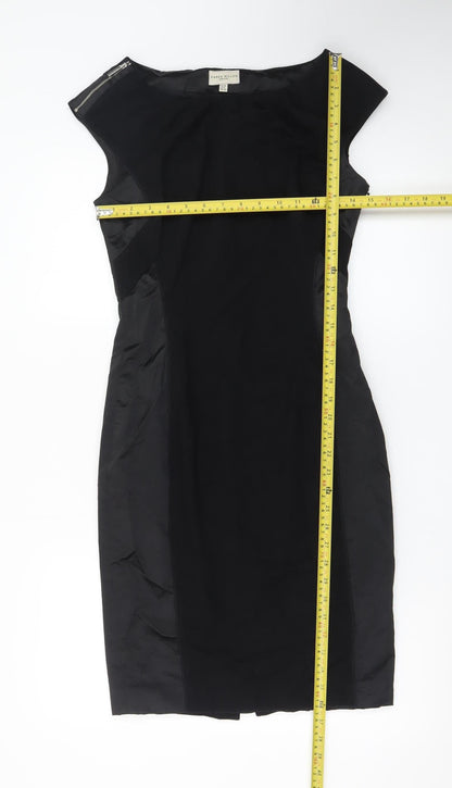 Karen Millen Women's Black Size 10 Sleeveless Sheath Knee Length Dress