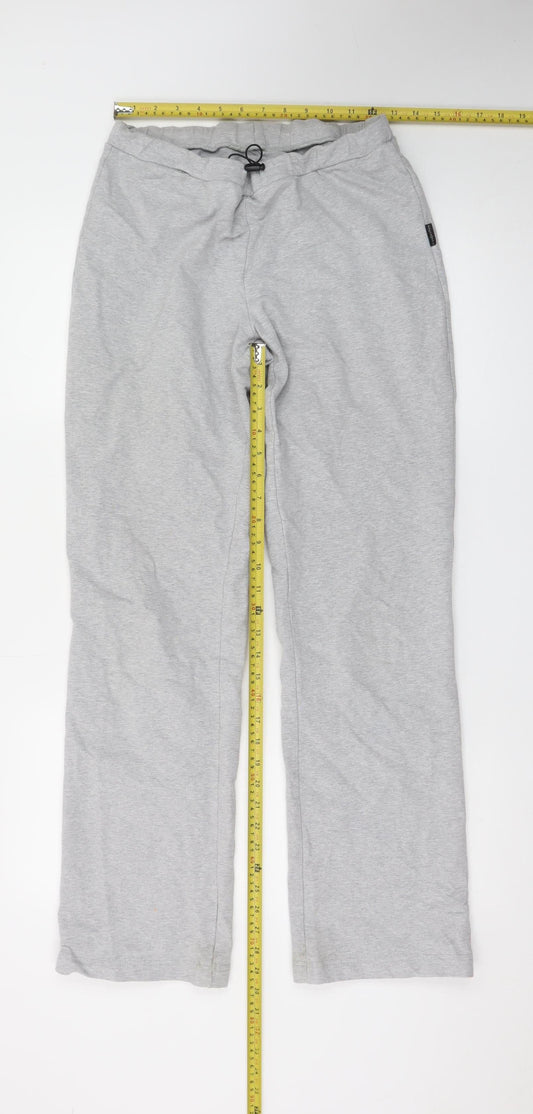 R-Collection Women's Grey Jogger Trousers Size M Cotton Blend