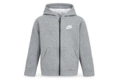Nike Boys Grey Full Zip Hoodie Small 128-137cm Cotton Blend