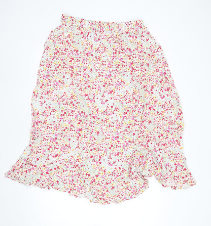 AND/OR Women’s Multicoloured Floral Midi Wrap Skirt Size 16