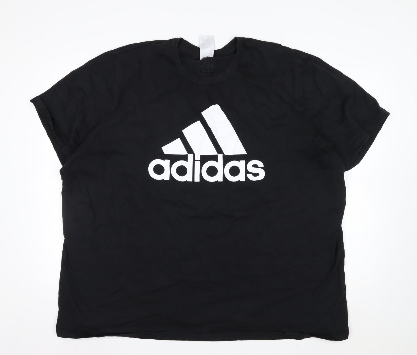 Adidas Men's Black 3XL Sports Graphic Cotton T-Shirt