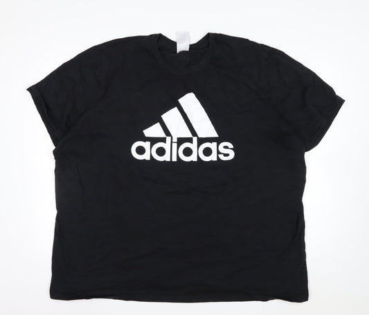 Adidas Men's Black 3XL Sports Graphic Cotton T-Shirt