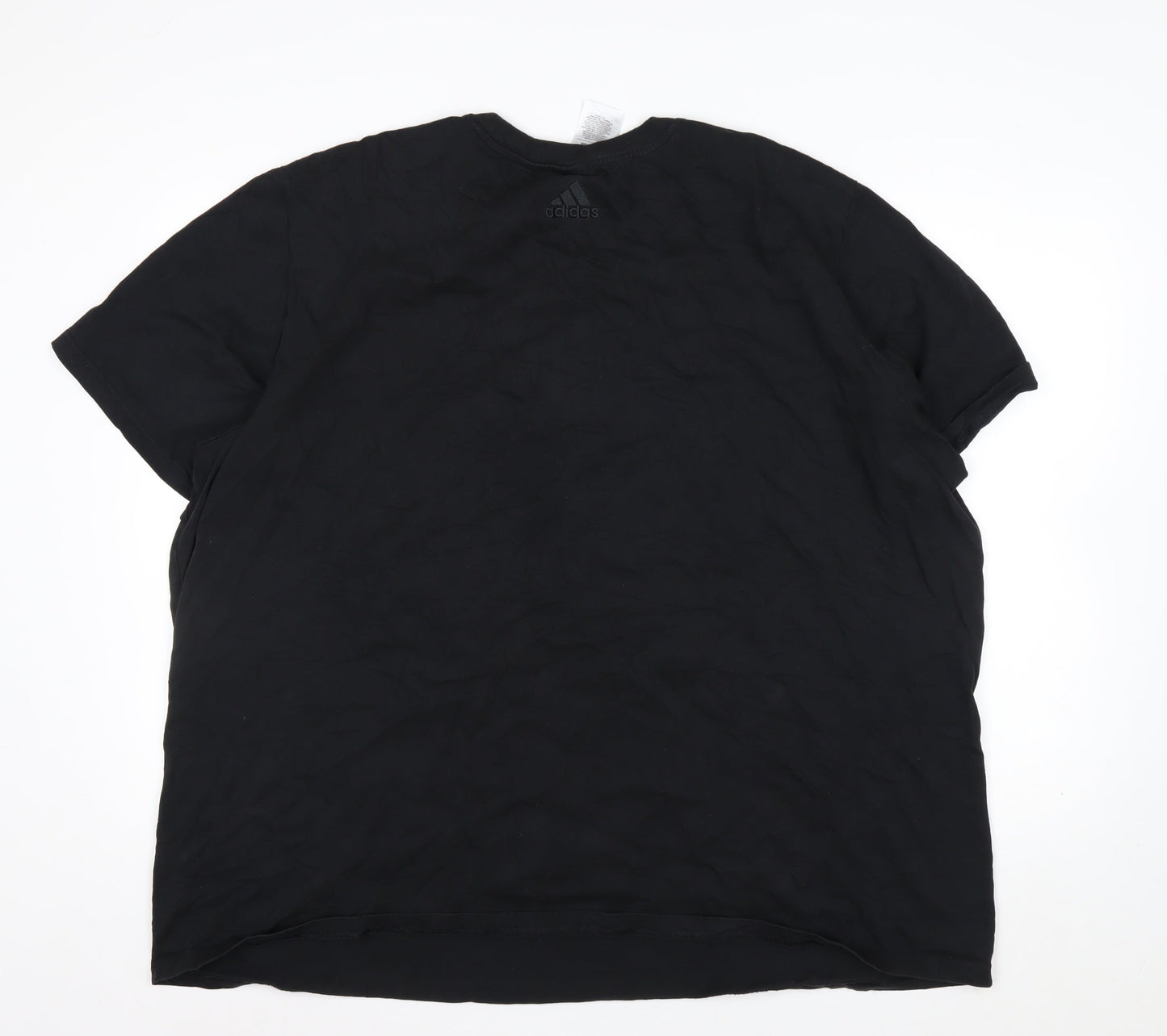 Adidas Men's Black 3XL Sports Graphic Cotton T-Shirt