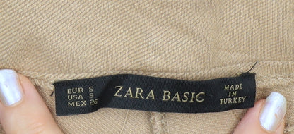 Zara Basic Women's Beige Skinny Twill Stretch Leggings Size S