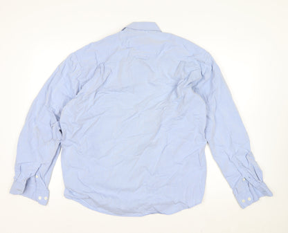 Cottonfield Men's Blue Button-Down Long Sleeve Casual Shirt M
