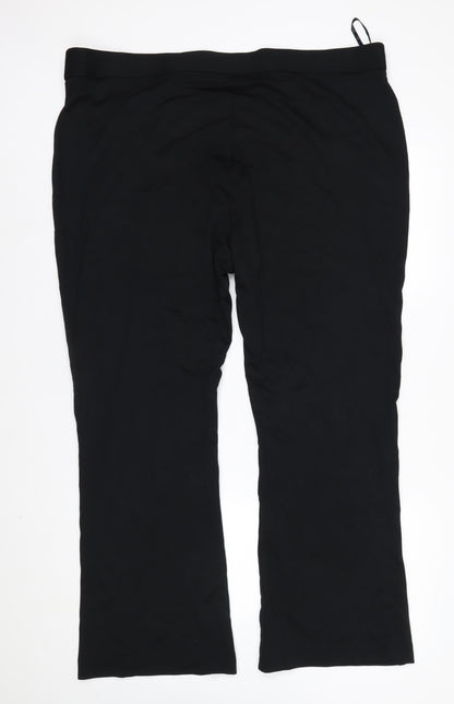 Marks and Spencer Women’s Black Regular Straight Leg Plus Size 24 Trousers