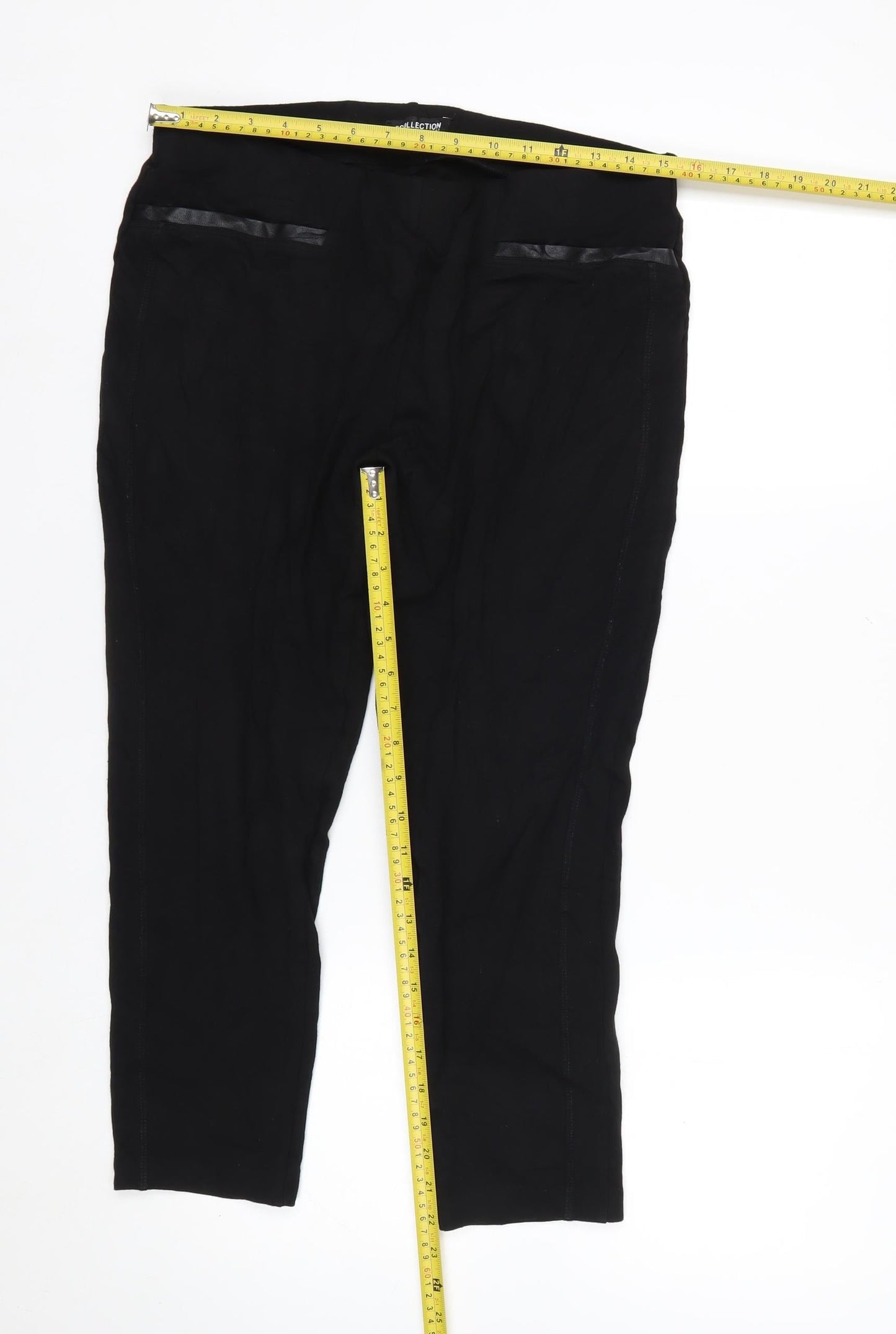 Debenhams Women’s Black Stretch Trousers Size 16 Regular Fit