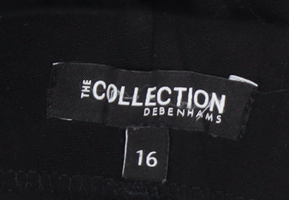 Debenhams Women’s Black Stretch Trousers Size 16 Regular Fit