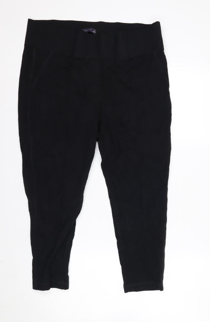 Marks and Spencer Women Black Size 20 Leggings Comfortable Stretch Viscose Blend