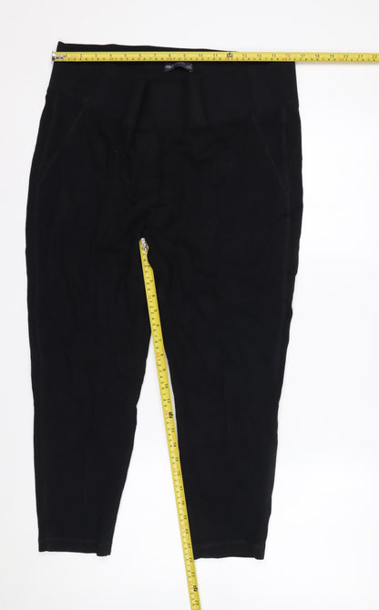 Marks and Spencer Women Black Size 20 Leggings Comfortable Stretch Viscose Blend
