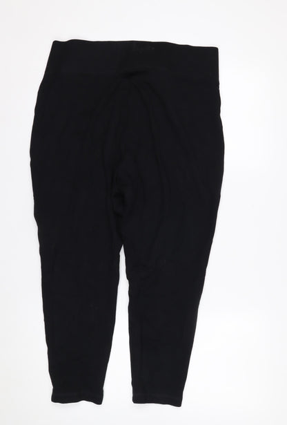 Marks and Spencer Women Black Size 20 Leggings Comfortable Stretch Viscose Blend