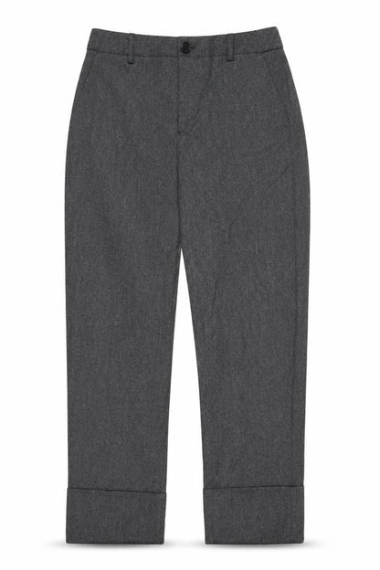 Zara Women Grey Straight Leg Trousers Size 8 Elastic Waist Workwear