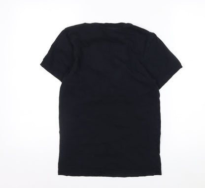 Vans Men's Black XS Custom Fit Cotton Logo T-Shirt