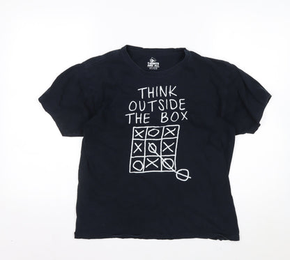 T-Shirts and All Men's Black Think Outside The Box Graphic T-Shirt M