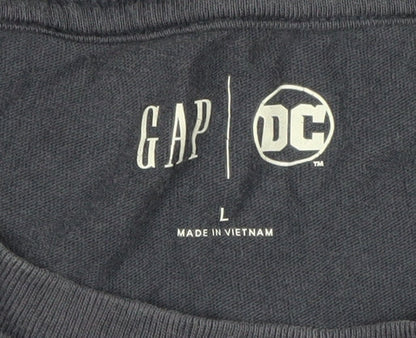 GAP DC Superman Navy Blue Men's Large Graphic Cotton T-Shirt