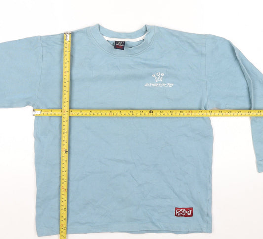 Next Boys Blue Long Sleeve Cotton Crew Neck T-Shirt 10 Years