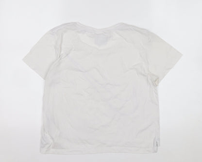 Nike Women’s White XS Sports T-Shirt with Purple Logo