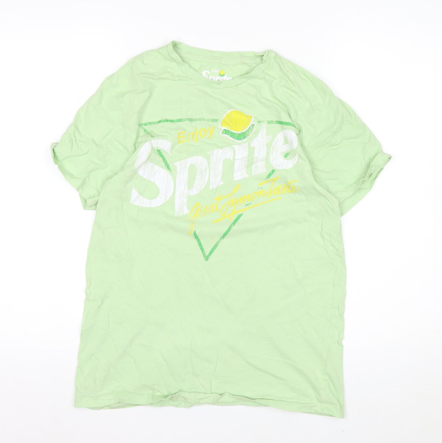 Sprite Green Graphic Print Men's Small Cotton T-Shirt