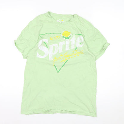Sprite Green Graphic Print Men's Small Cotton T-Shirt