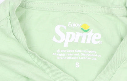 Sprite Green Graphic Print Men's Small Cotton T-Shirt