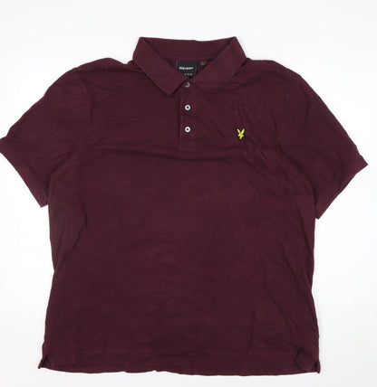 Lyle & Scott Men's Red 2XL Regular Fit Cotton Polo Shirt