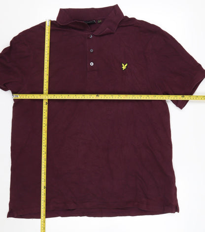 Lyle & Scott Men's Red 2XL Regular Fit Cotton Polo Shirt