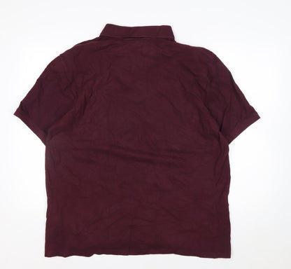 Lyle & Scott Men's Red 2XL Regular Fit Cotton Polo Shirt