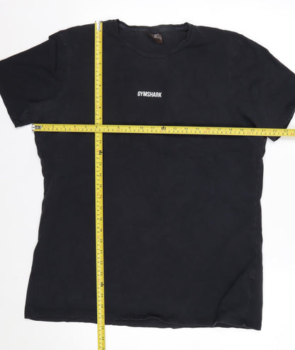 Gymshark Men's Black XL Slim Fit Cotton Stretch Training T-Shirt