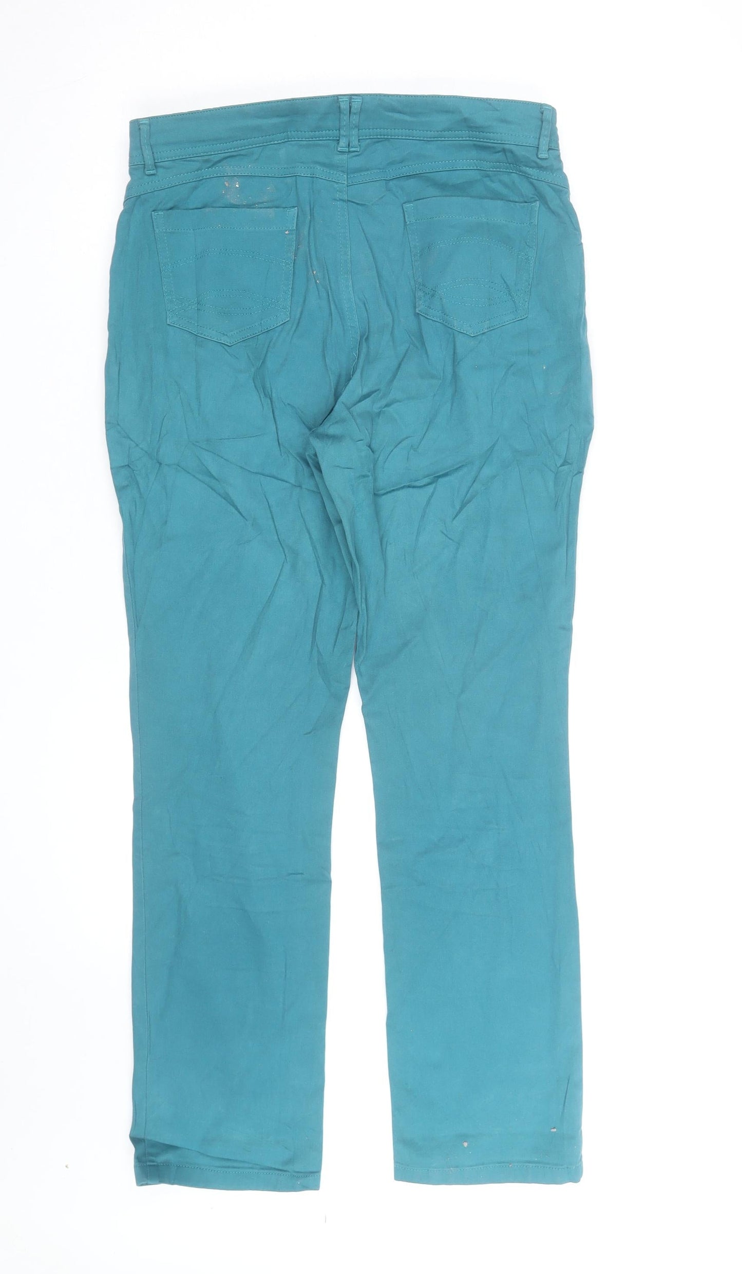 Papaya Women’s Teal Chino Trousers Size 14 Cotton Blend